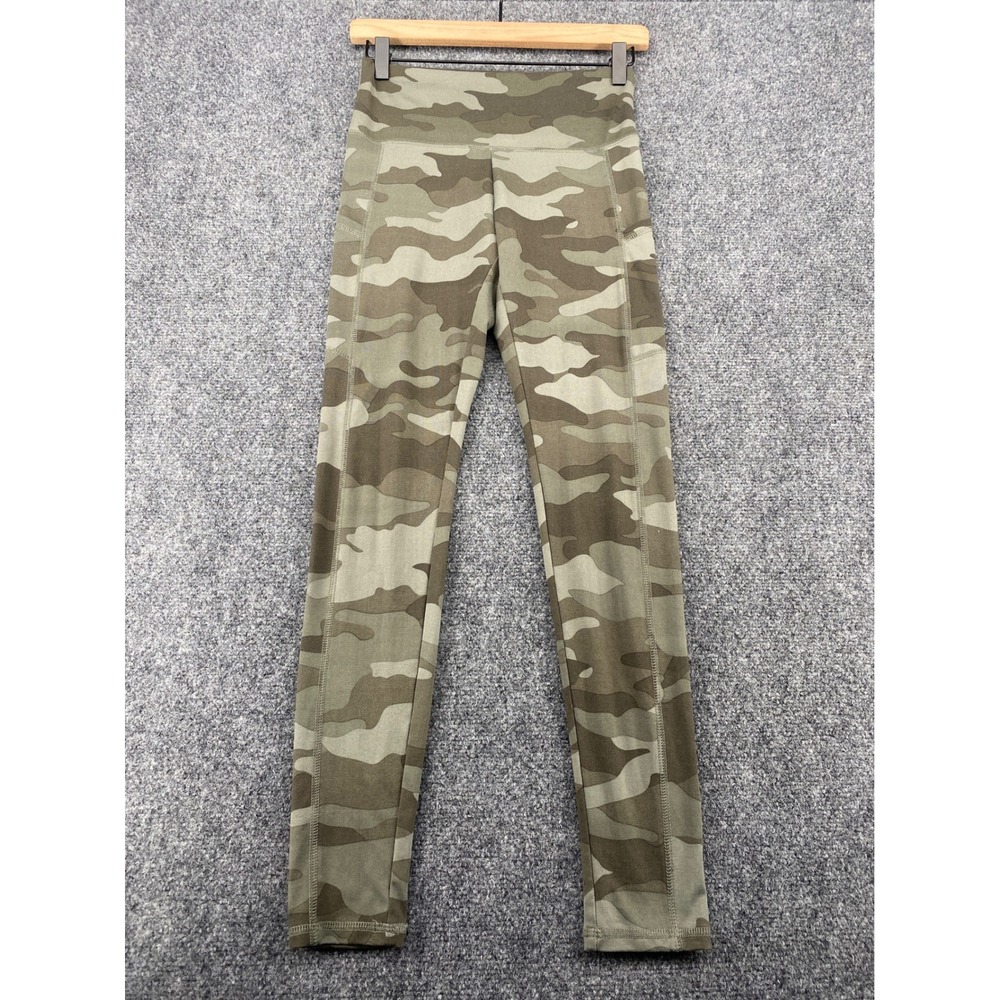 Wild Fable Camo High Rise Leggings Women Small Green Camouflage Pockets Athletic